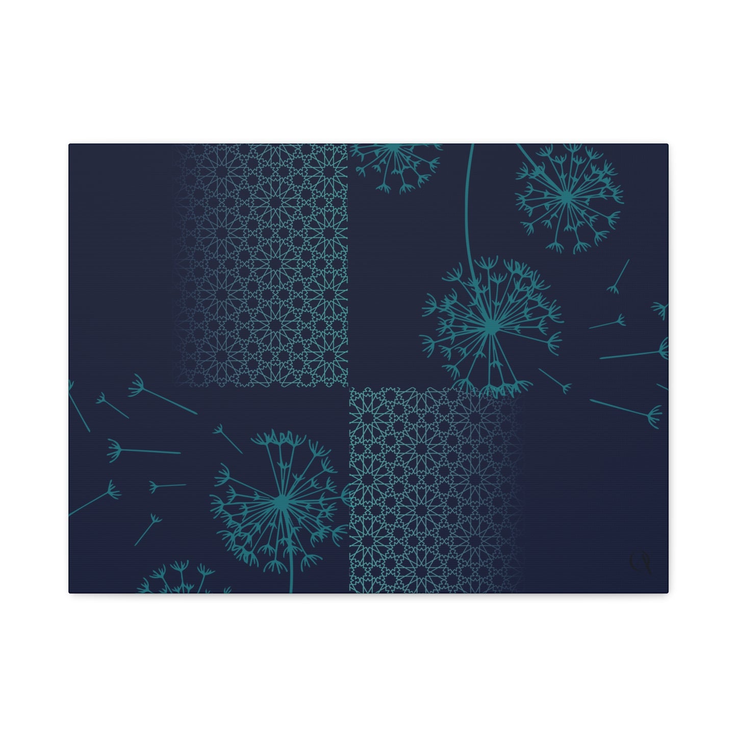 Nature's Recognition in Teal - Exclusive Canvas Art